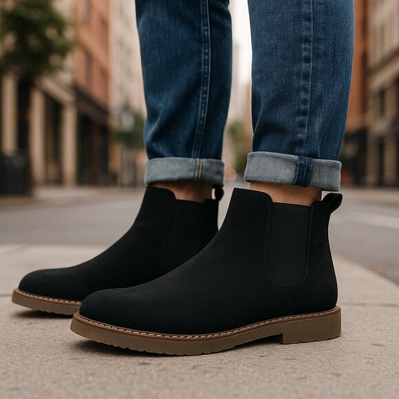 Sonoma Men’s Black Chelsea Boots with Ortholite Eco Insole – Size 8.5 - Picture 1 of 6